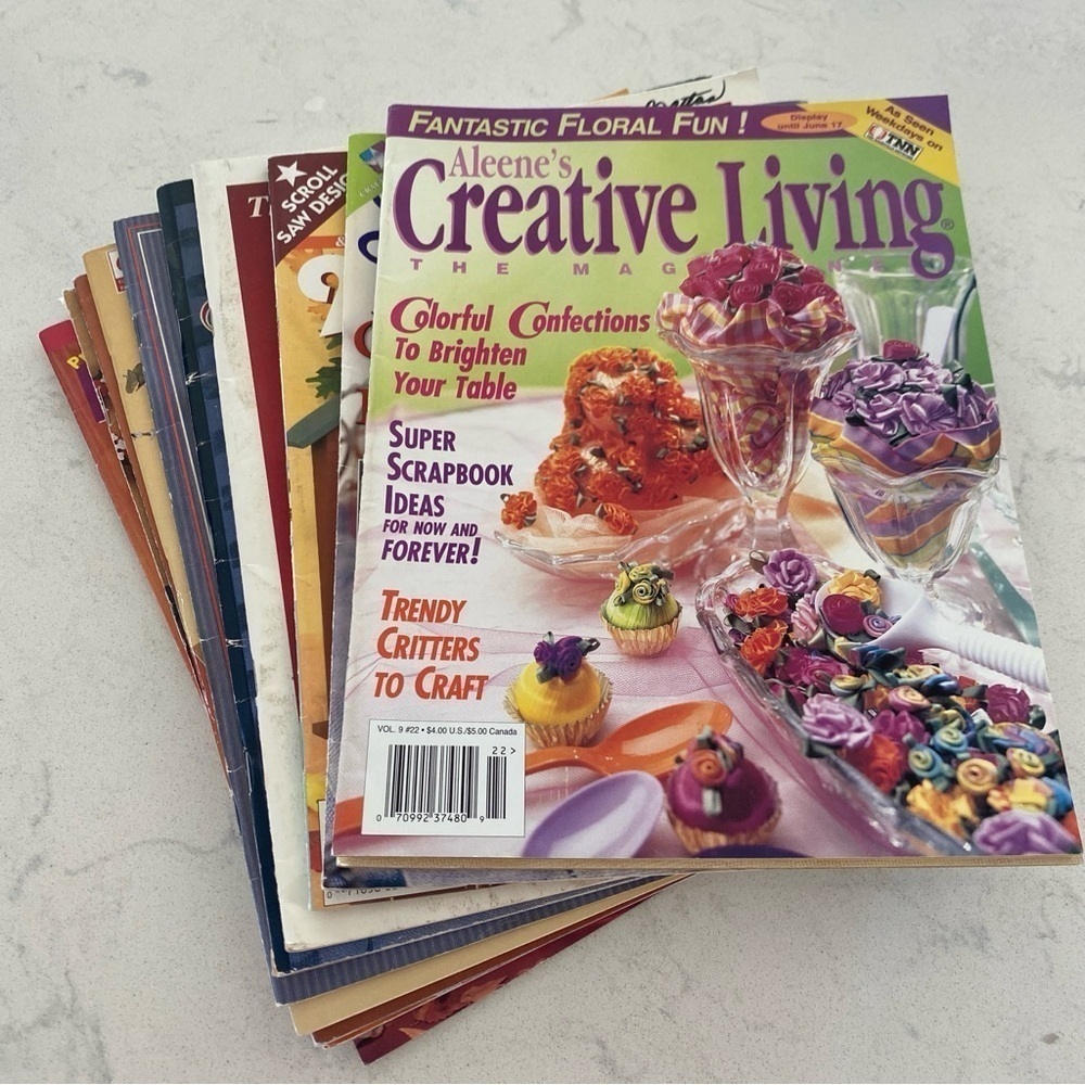 Lot of 11 (80s 90s 00s) Vintage Misc Crafting Magazines